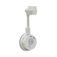 360° Shower Head Holder Adjustable Self-Adhesive Showerhead Bracket Wall Mount with Hooks Stand SPA Bathroom Universal ABS 1pc 1