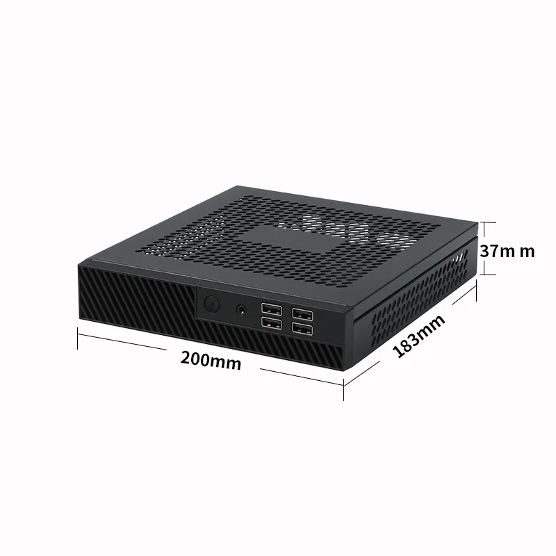 Mini itx desktop computer mini case can Thin Half Height Quick Heat Dissipation Supporting VESA