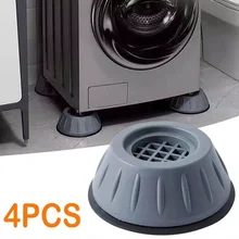 4Pcs Anti-Vibration Feet Pads Washing Machine Rubber Mat Anti-Vibration Pad Dryer Refrigerator Base Universal Fixed Non-Slip Pad