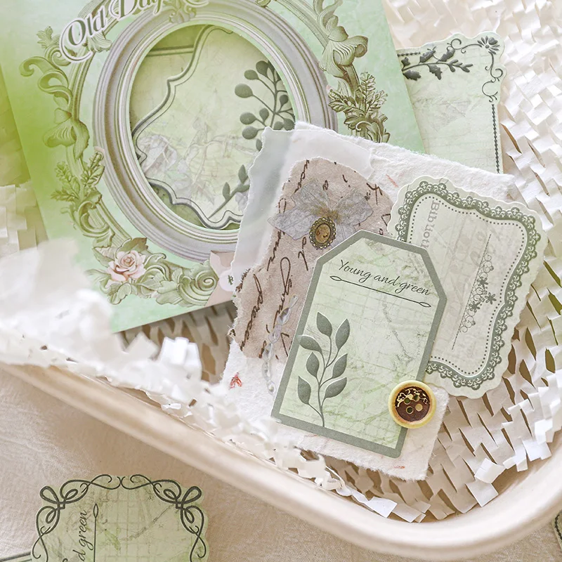Yoofun 20pcs/lot Vintage Memo Pads Scrapbooking Decorative Material Paper Collage Background Paper Journaling Diary Planner 6