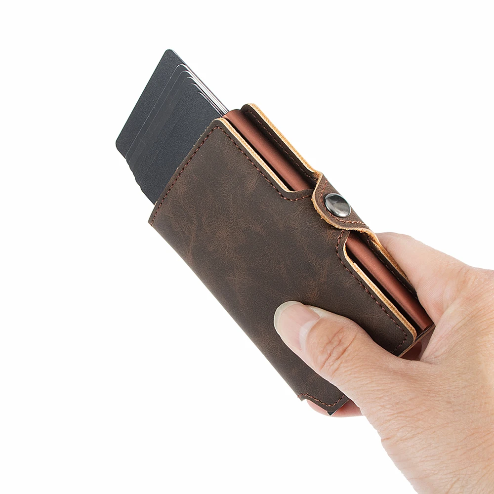 Portafoglio Donna Vulkitty - Pelle Compatto 11 Slot Carte Con RFID