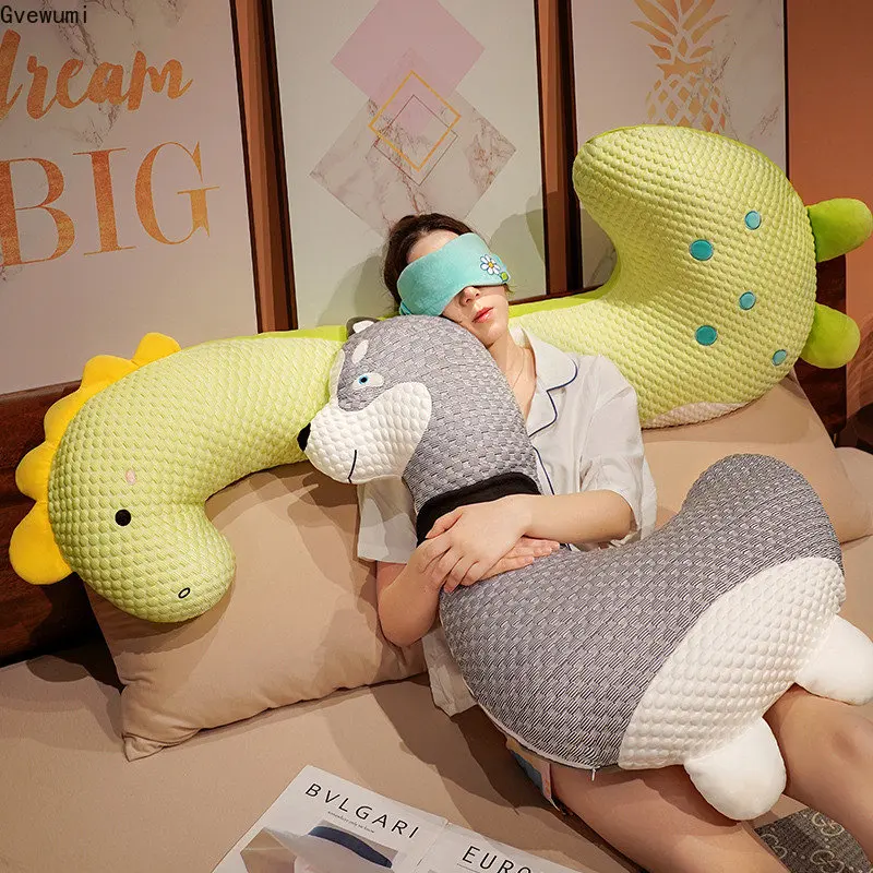 

Pregnant Woman Sleeping Pillow Comforting Dolls For Girls 90/115/150CM Kawaii Husky Unicorn Goose Dinosaur Deer Peluche Toys