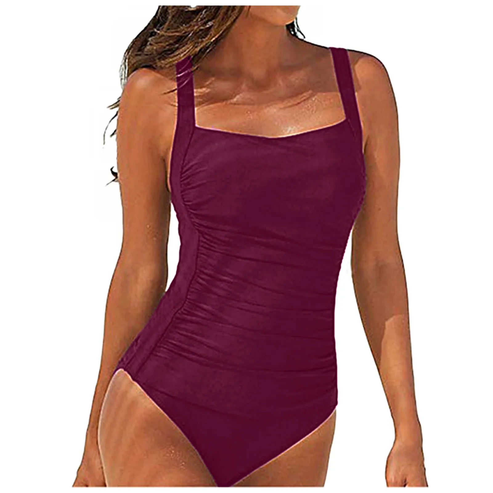 

Women'S Bikini Swimwear One-Piece Solid Color Sexy Swimsuit Swimming Beachwear Tankini Swimwear Women 2023 Women'S Bathing Suits