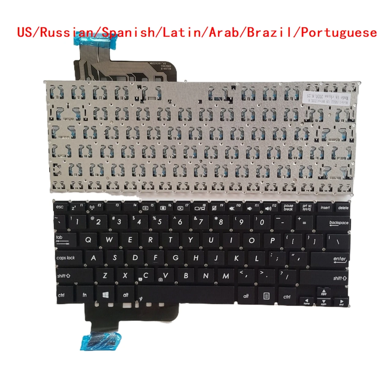 

Новая русская, американская, испанская, Латинская, Арабская, Бразильская, португальская клавиатура для ASUS VivoBook Q200, Q200E, S200, S200E, X200, X201, X201E, S301L