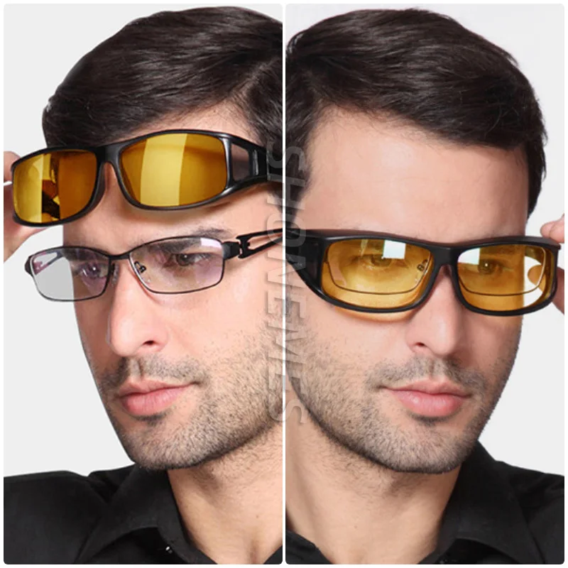 SHONEMES Night Vision Glasses Classic Driving Sunglasses Windproof Dustproof Outdoor Sports UV400 Cycling Eyewear for Men Women