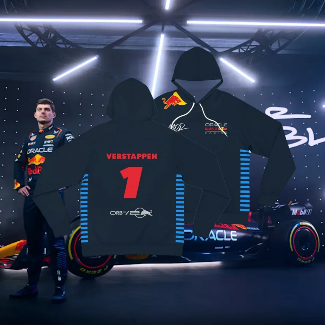 New Men's Hoodie Max Verstappen F1 Hoodie No. 1 Printed Comfortable Casual Breathable Long Sleeve Sweater Motorcycle Clothing