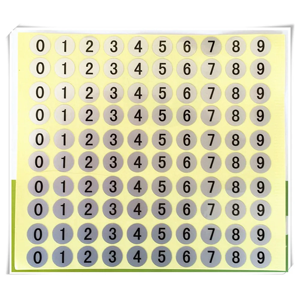 1CM Waterproof Number Stickers 0-9-Single Sheet for Organizing Labeling DIY Projects