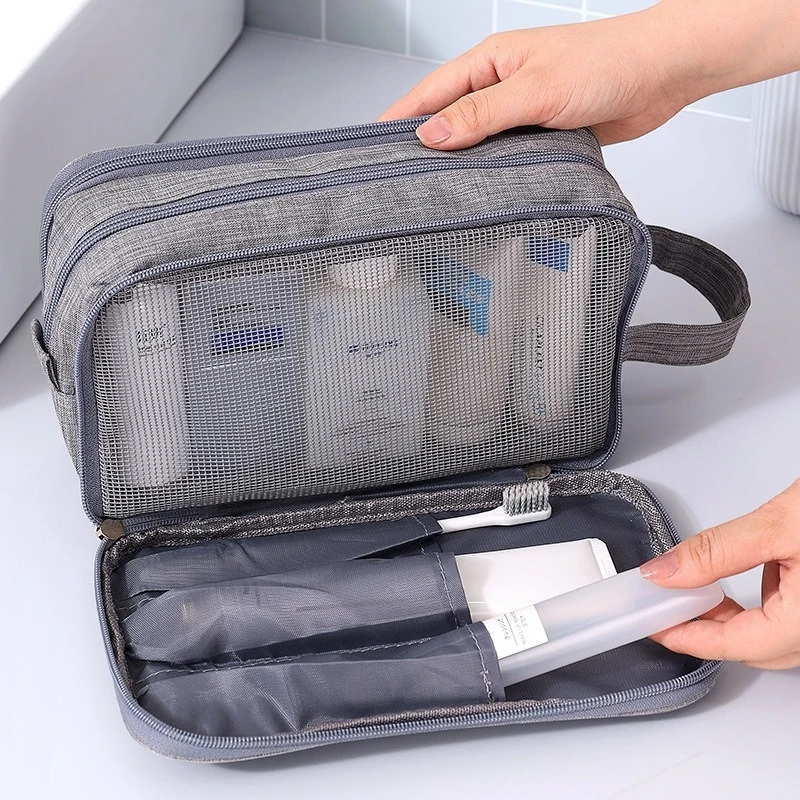 Versatile Travel Toiletry and Shaving Organizer with Three Compartments