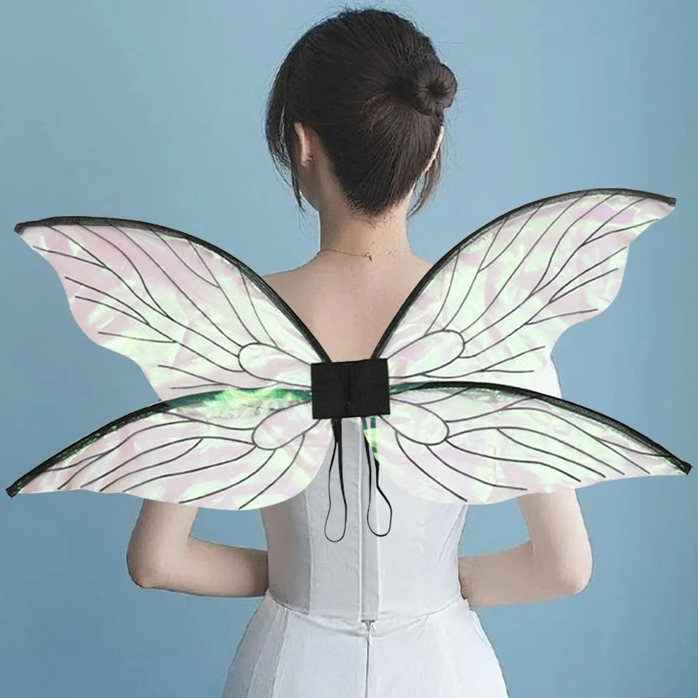Halloween Cosplay Wings Women Girls Cicada Wings Dragonfly Elf Wings Halloween Cosplay Costume Festive Party Masquerade Props Dress Up Butterfly