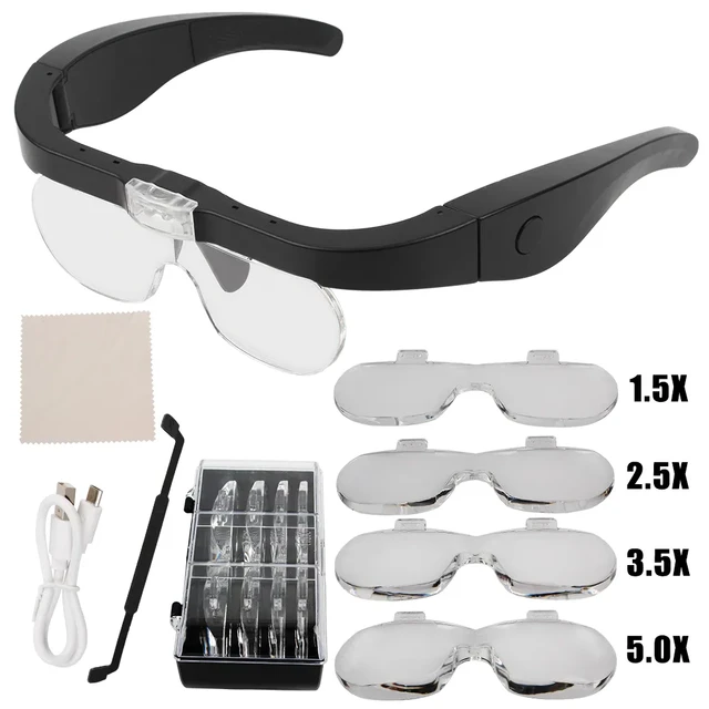 Magnifying Glasses USB Rechargeable With LED