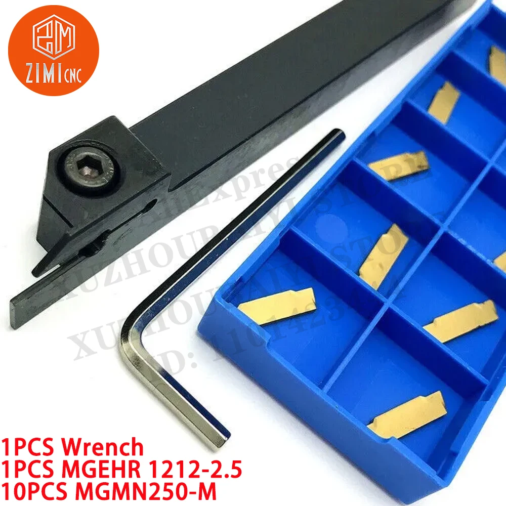

1 шт. MGEHR1212-2,5 Токарный станок 12x100 мм Индексный держатель инструмента для обработки канавок + 10шт МГМН250 Твердосплавные вставки токарный станок по металлу с ЧПУ режущие инструменты