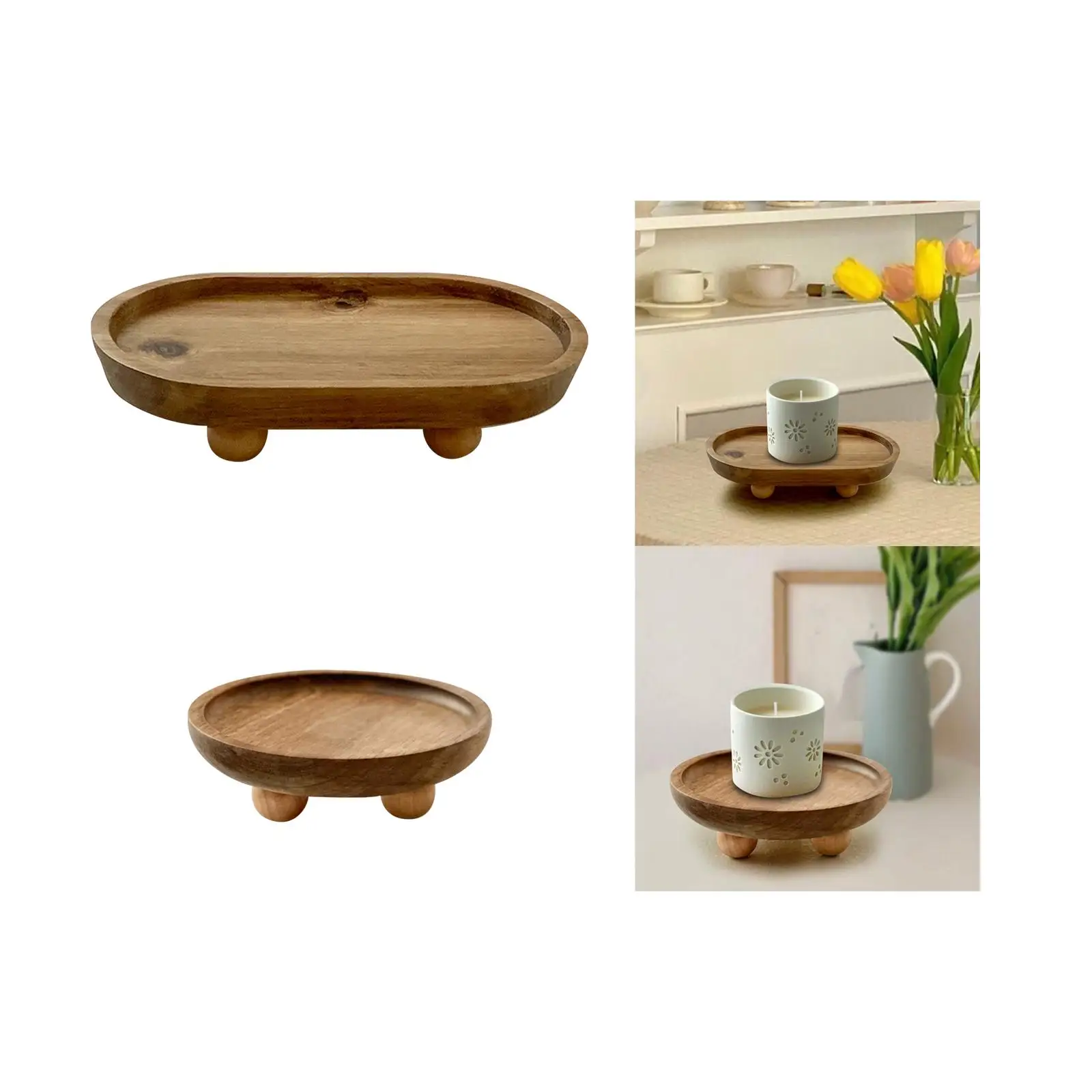 Portacandele Vintage In Ceramica Verde Con Manico - Sottovaso Rotondo Stile Fattoria - Diametro 11,6 Cm - Centrotavola Rustico Per Cucina, Bagno, Natale - 3