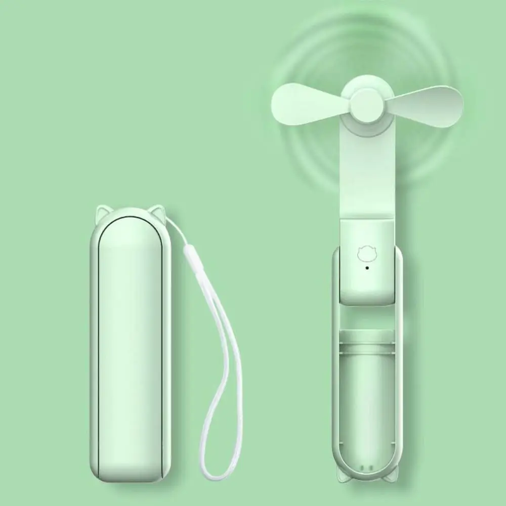 USB 충전식 휴대용 미니 핸드헬드 팬 조절 가능한 3단 속도 소형 포켓 팬 귀여운 조용한 접이식 냉각 핸드 팬 가정용