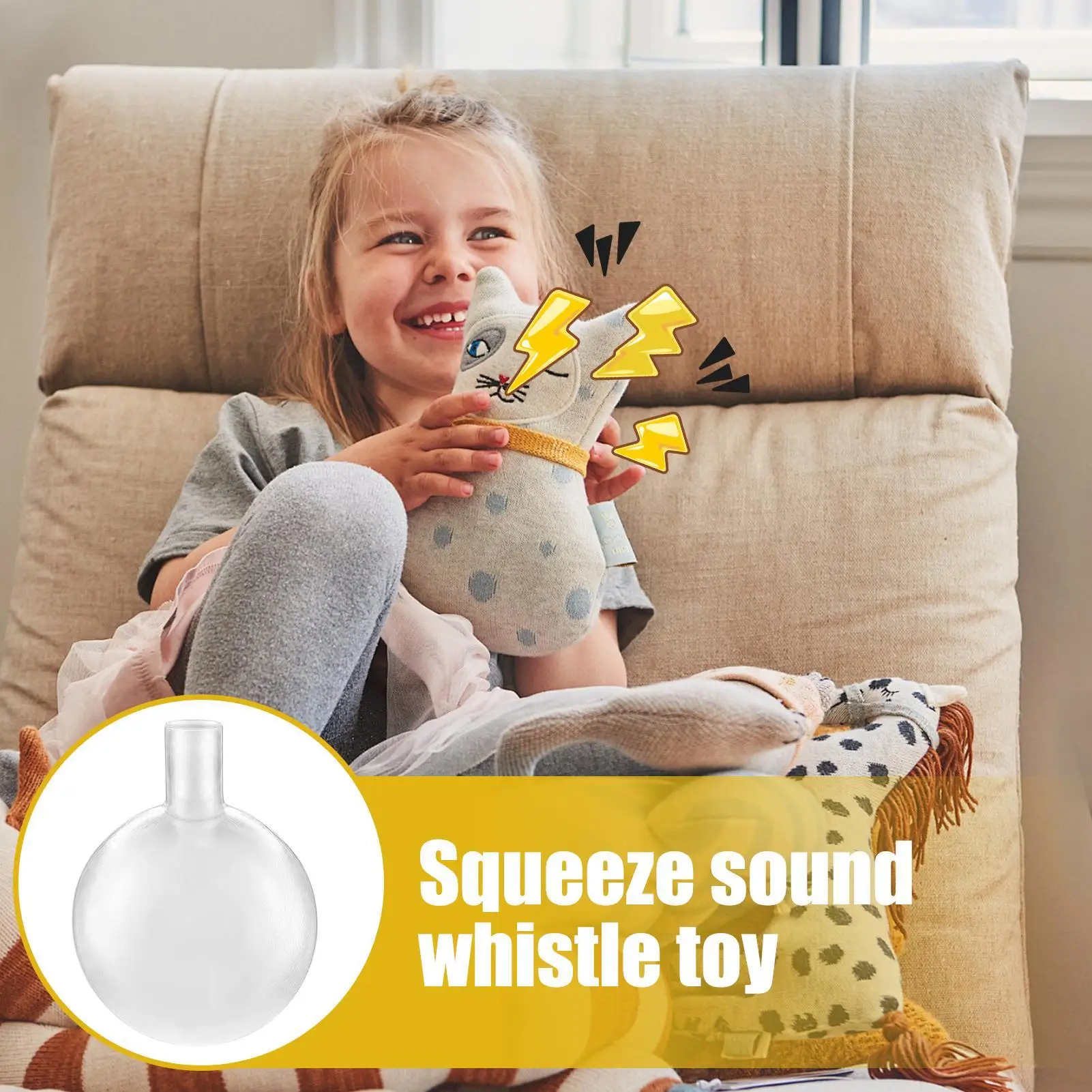20 Stück Quietschspielzeug für Haustiere, Hunde und Babys, Plüschtiere mit flexiblen Ersatz-Quietschern, Sofort-Sound-Effekt, Zubehör – Detail 2