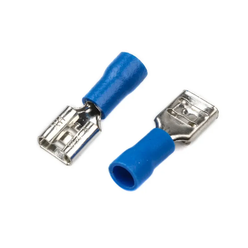 100/50Pcs 2.8mm 4.8mm 6.3mm Insulated Seal Spade Wire Connector Female Crimping Terminals Electrical Crimp Terminal Set