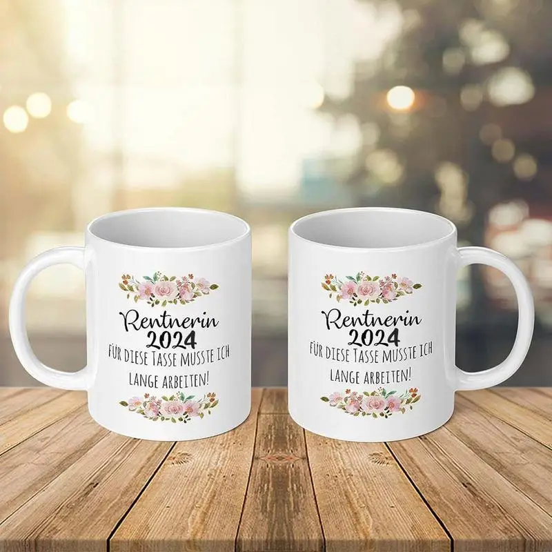 

Пенсионные чашки для женщин, цветочная керамическая кофейная чашка, цветочная керамическая кофейная чашка для ухода, попрощайтесь с коллегами