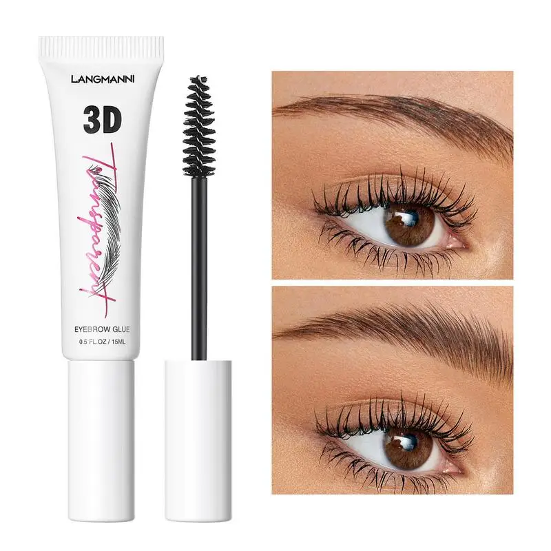 

15ml 3D Eyebrow Styling Wax Clear Long-Lasting Eye brow Shaping Makeup gel Quick Drying Easy To Wear Eyebrow Setting Gel