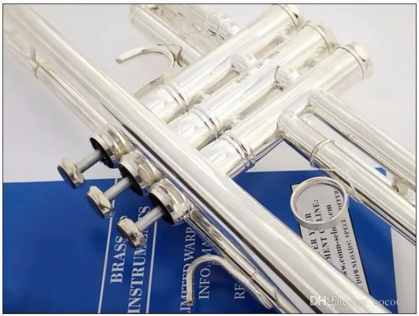 Stradivarius New Senior Bah Silver Plated Trumpet LT180S-43 Small Brass Musical Instrument Trompeta Professional High Grade