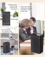 Chauffage portable 1500W en céramique PCT, radiateur domestique avec thermostat, panneau tactile LED, silencieux et sûr, chauffage électrique 6