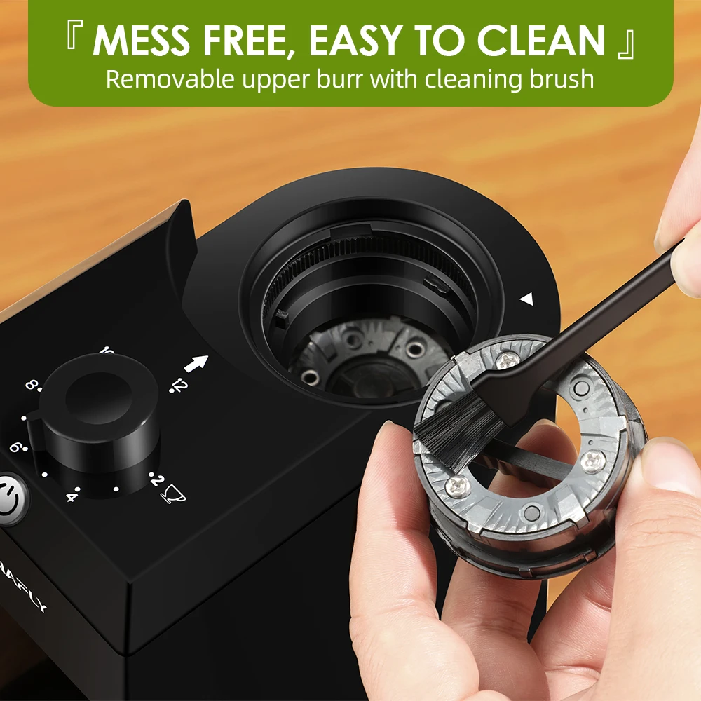 Electric Coffee Grinder Automatic Burr Mill Coffee Bean Grinding with 28 Grind Settings for Espresso French Press 2-12 Cups 5