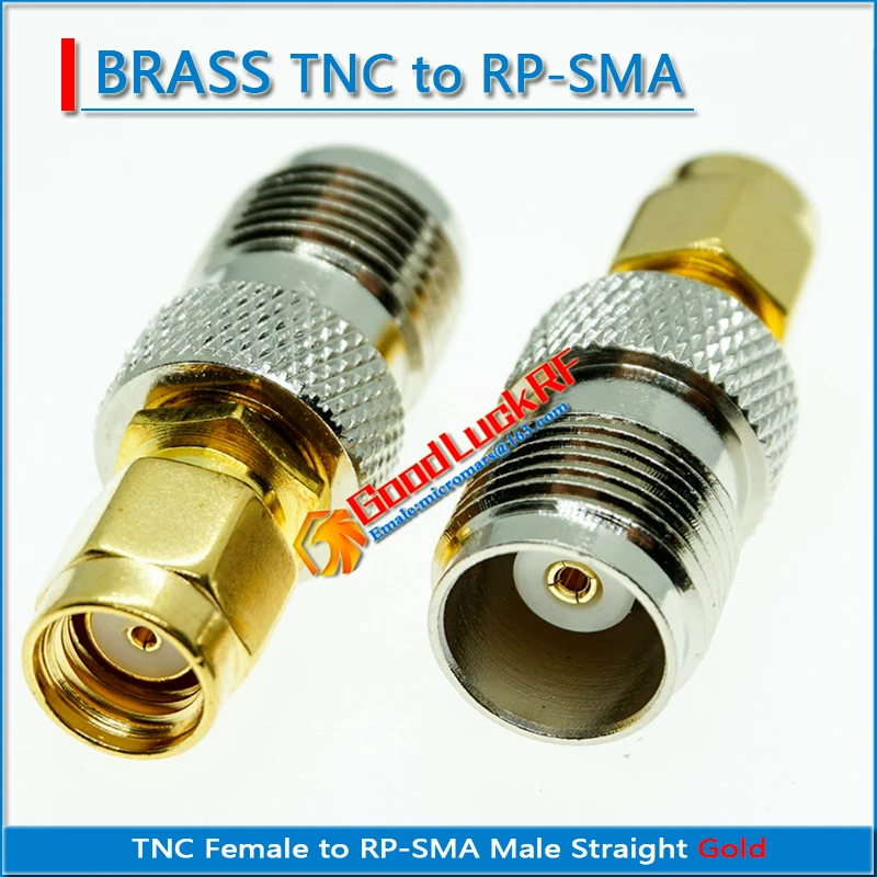 

TNC Female to RP-SMA RPSMA RP SMA Male Plug RP SMA - TNC gold Plated Straight Coaxial RF Connector Adapters