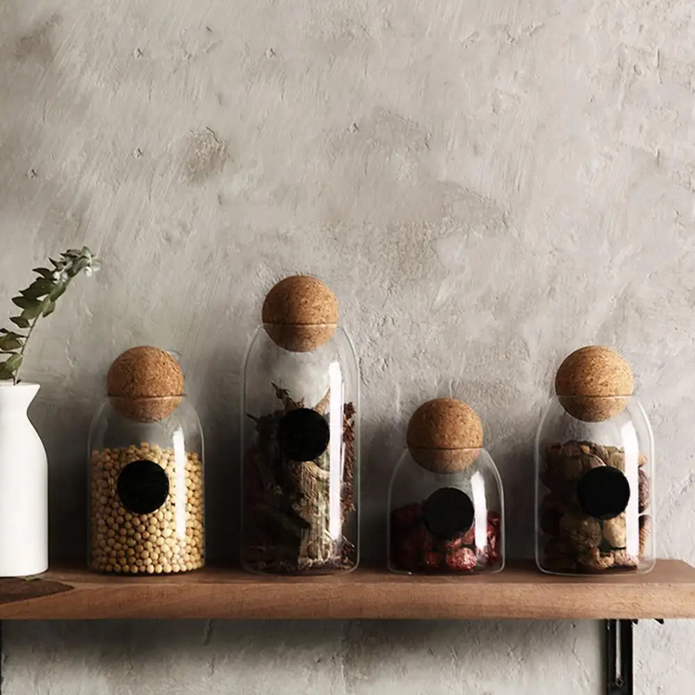 Cork Ball Glass Jar Storage Tank Sealed Tea Cans Grains Transparent Storage Jars 500Ml 90X100Mm 20 Cork Ball Glass Jar Storage Tank Sealed Tea Cans Grains Transparent Storage Jars 500Ml 90X100Mm