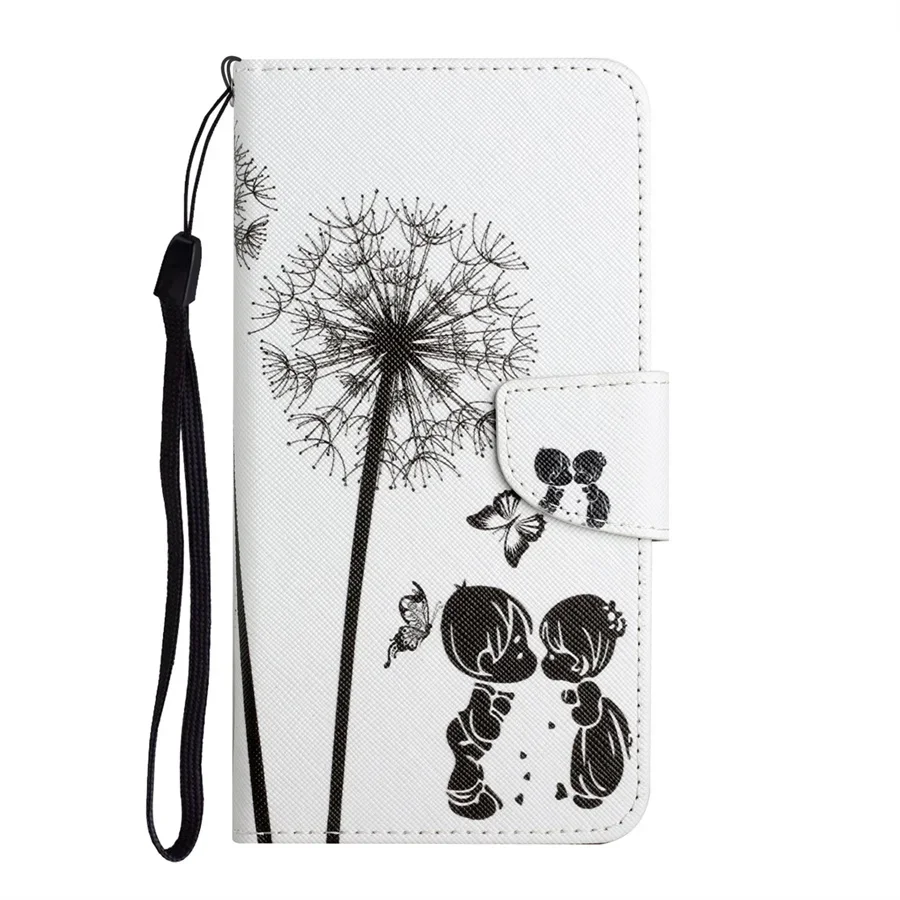 Ethnic Style Leather Flip Stand Wallet Case Cover