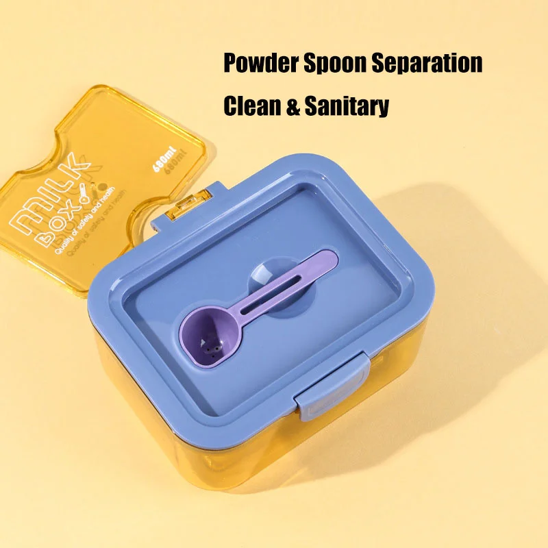 Newborn Baby Milk Powder Container With Spoon Portable Mmoisture-proof Baby Milk Dispenser Food Storage Box Accessories