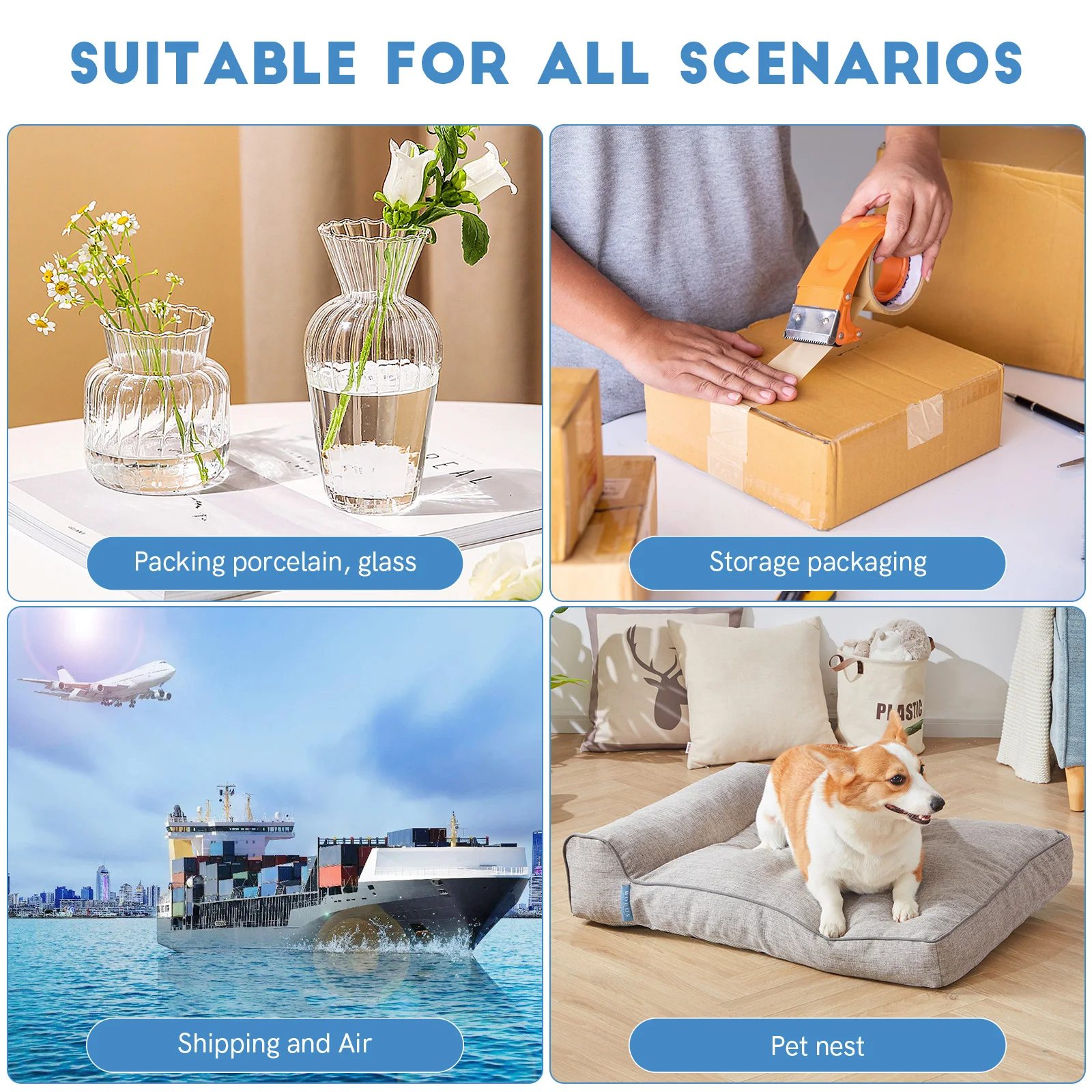 Shockproof packaging bags Lightweight waterproof Storage packing supplies 100 Pcs Foam mailer Office binding combs Spines