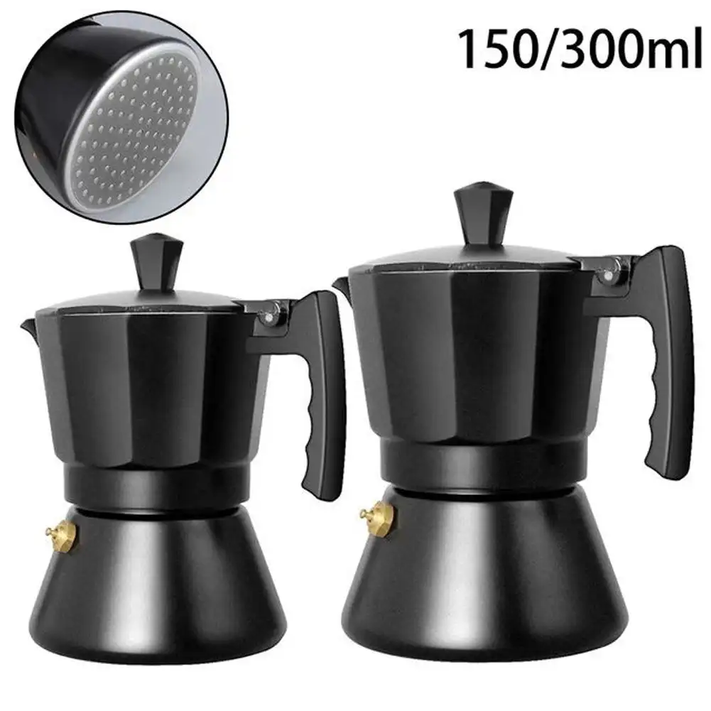 150ml/300ml Aluminum Moka Italian Mocha Pot Espresso Coffee Maker Induction Cooker Percolator Stove Top Pot Coffee Machine 3