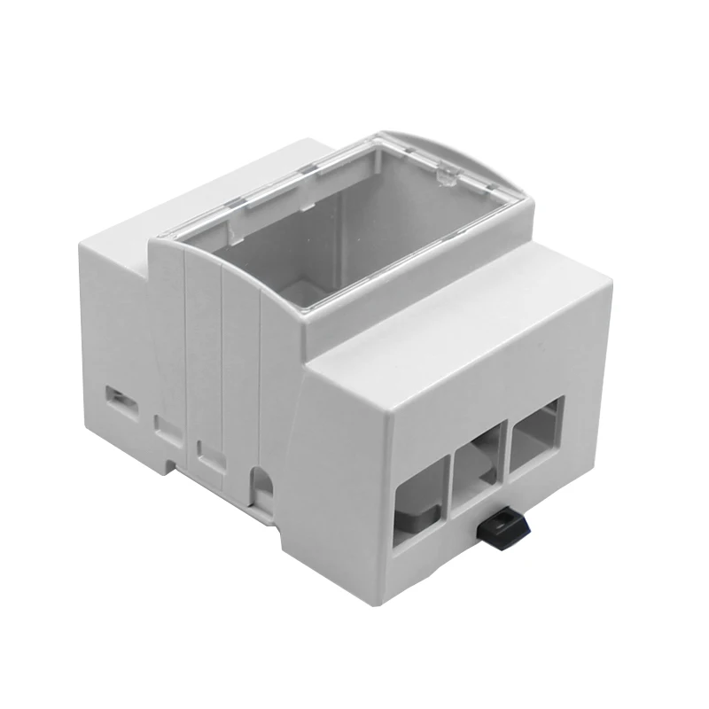 Raspberry Pi 4 ABS DIN Rail Mount Case with Cooling Fan and Optional Aluminum Heatsink