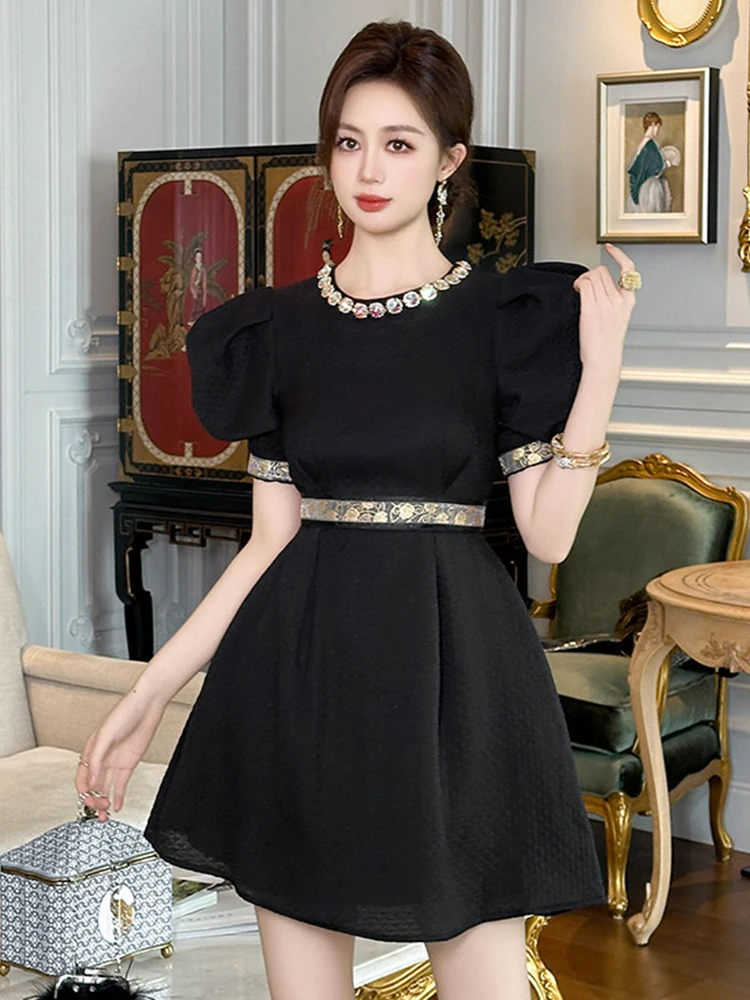 chinese dress ladies Designer Long Black Dress by Hamel | Maison D'Vie main image 1