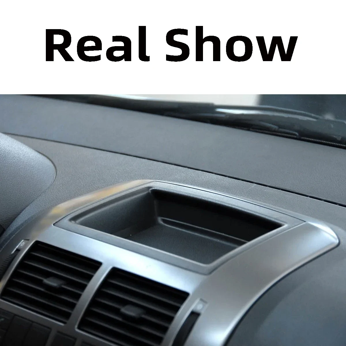 Car Interior Trim 1/2PCS Dashboard Debris Tray Storage Box Rubber Insert Trim For VW Polo 4 9N GTI 2004 2006 2008 2010 6Q0858719A 6Q0858168