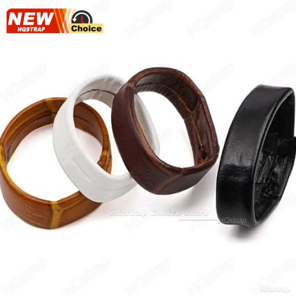 Premium Leather Watchband Keeper Rings - Watch Strap Hoop Loop Buckle Replacement Holder Accessories (2/4/6pcs)