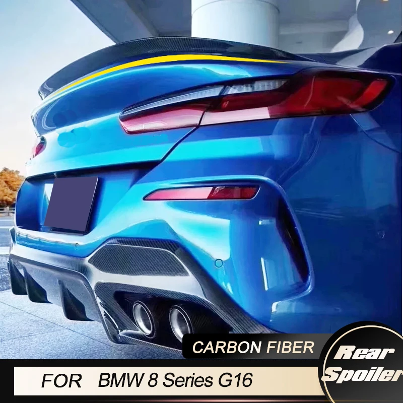 

Автомобильный задний спойлер Крылья багажника для BMW 8 серии G16 Gran Coupe Sedan 4-Door 2018-2022 Задняя Крышка багажника губа сухого углеродного волокна