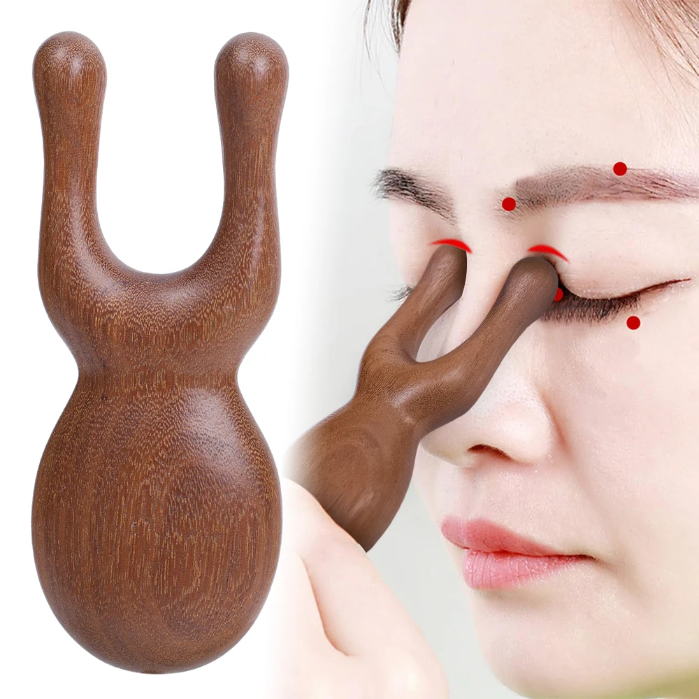 Natural Sandalwood Gua Sha Tool for Face Massage and Blood Circulation