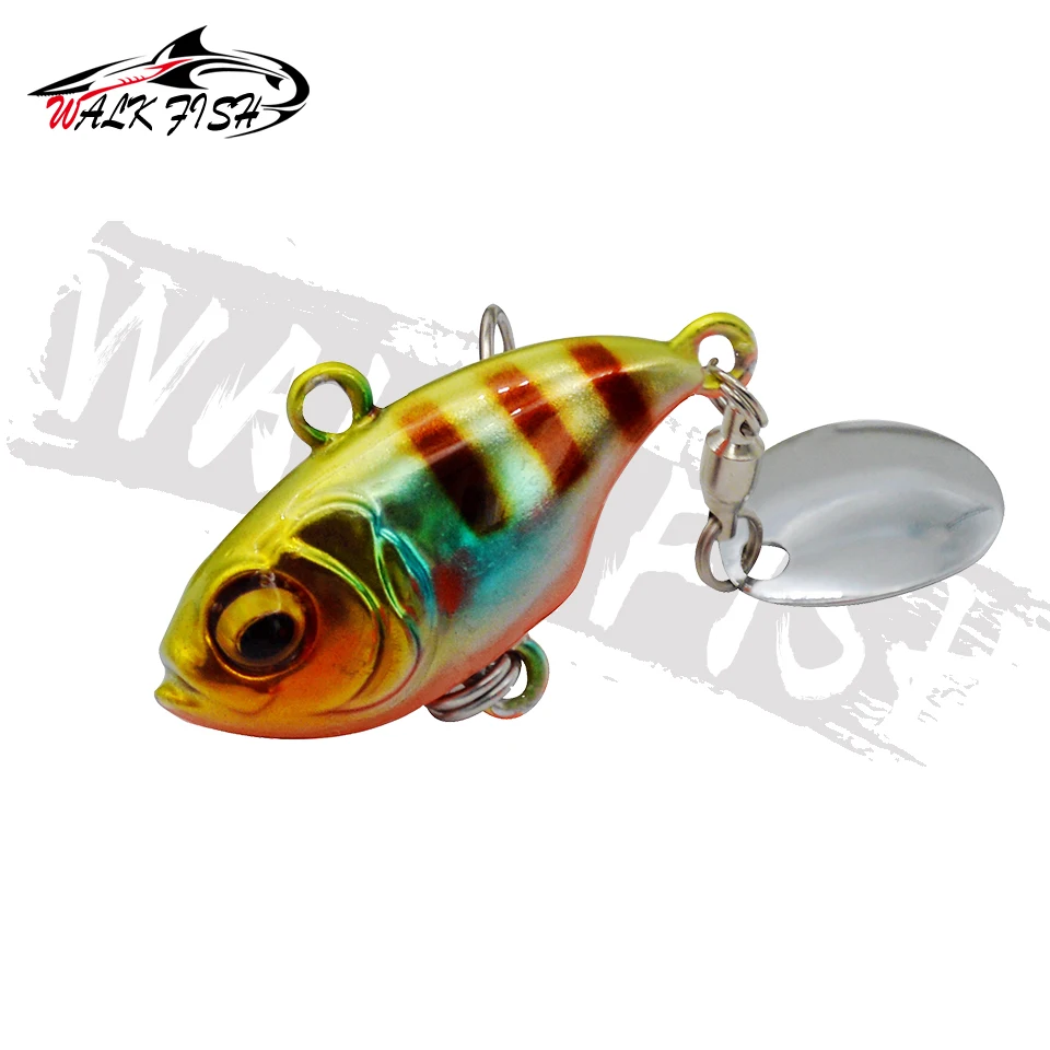 WALK FISH 14g Tail Spinning Metal Jig – Sinking VIB Vibration Spoon Lure for Bass, Pike & Trout Fishing 3