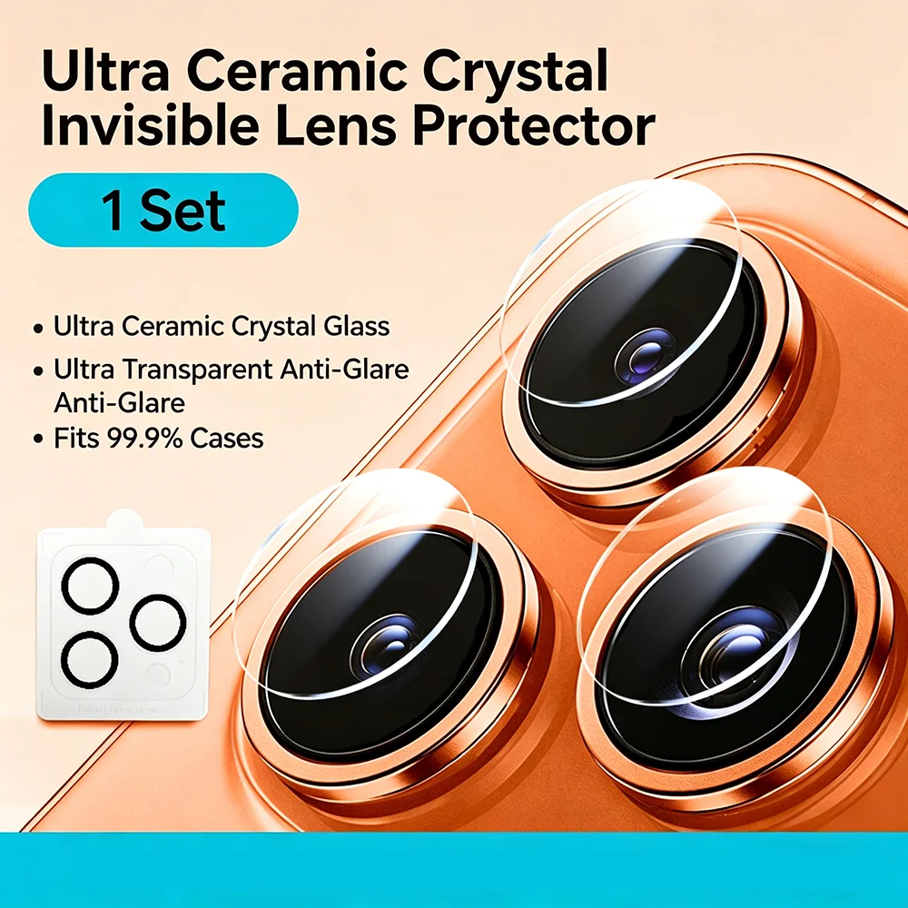 Premium Metal Camera Lens Protector: Tempered Glass Anti-Scratch Ring Cover