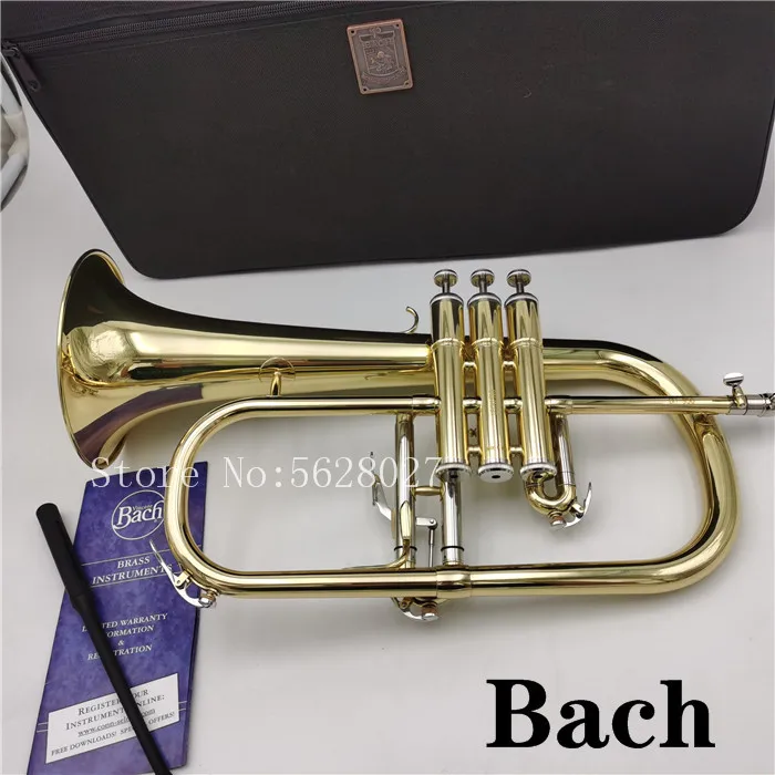 BachBrandNewProfessionalBachFlugelhorn950GoldLacquerWithCase