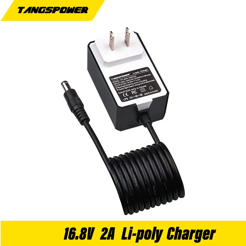 16.8V 2A 18650 리튬 배터리 휴대용 벽 충전기 5.5x2.1mm DC 전원 잭 소켓 암 패널 마운트 커넥터