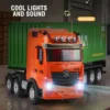 HUINA Plastic 1317 1/18 Scale 2.4G RC Tractor Car Container Trailer Truck with Battery 9CH Assembled Radio Remote Control Cars 6