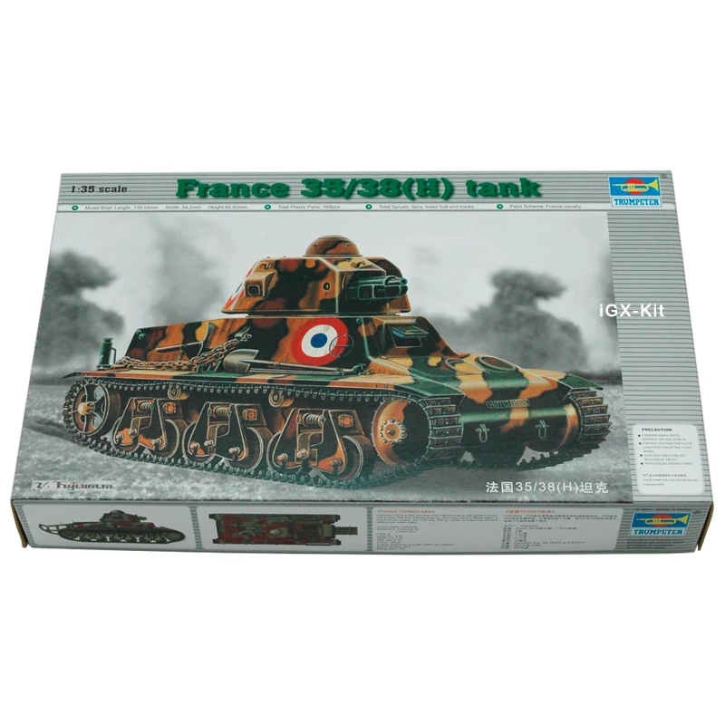 

Trumpeter 00351 1/35 French 35/38H Tank Sa18 37MM Gun Children Military Toy Plastic Assembly Building Model Kit