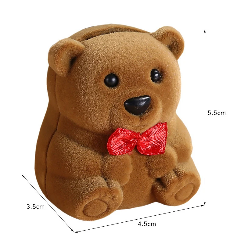 Charming Teddy Bear Jewelry Box, Ring Organizer, Suitable For Storing Rings, Earrings And Other Jewelry, Exquisite Jewelry Box