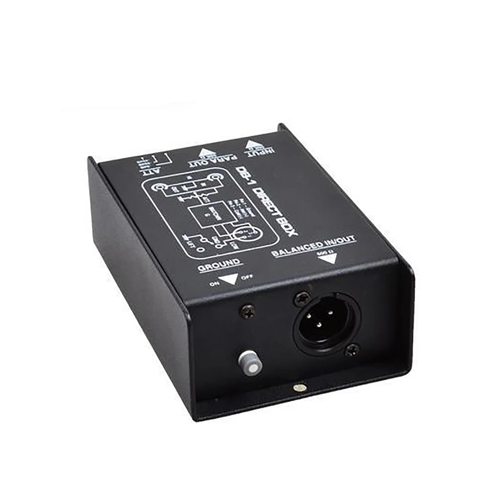 Passive Audio DI Box Low Noise Single Channel Balanced Unbalanced Signal Isolato
