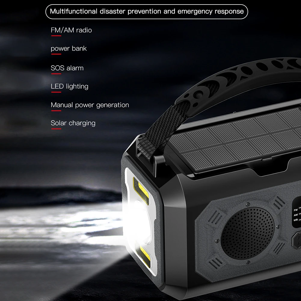 Portable Emergency Weather Radio with Solar Power