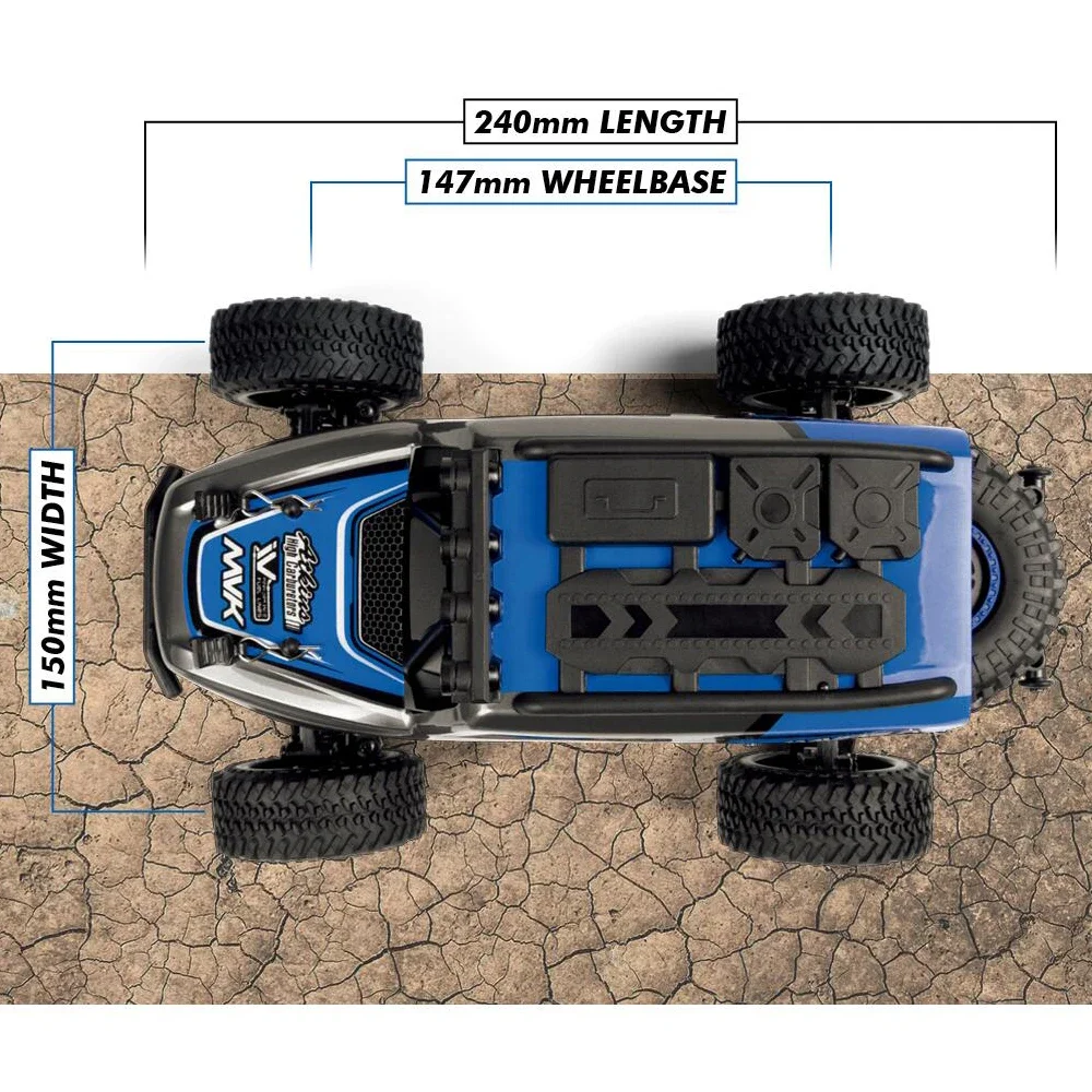 DOHA 150700 1:20 Desert Truck Brushed 4WD RC Electric Remote Control Model Car Rock Crawler Adult Children's Toys 4