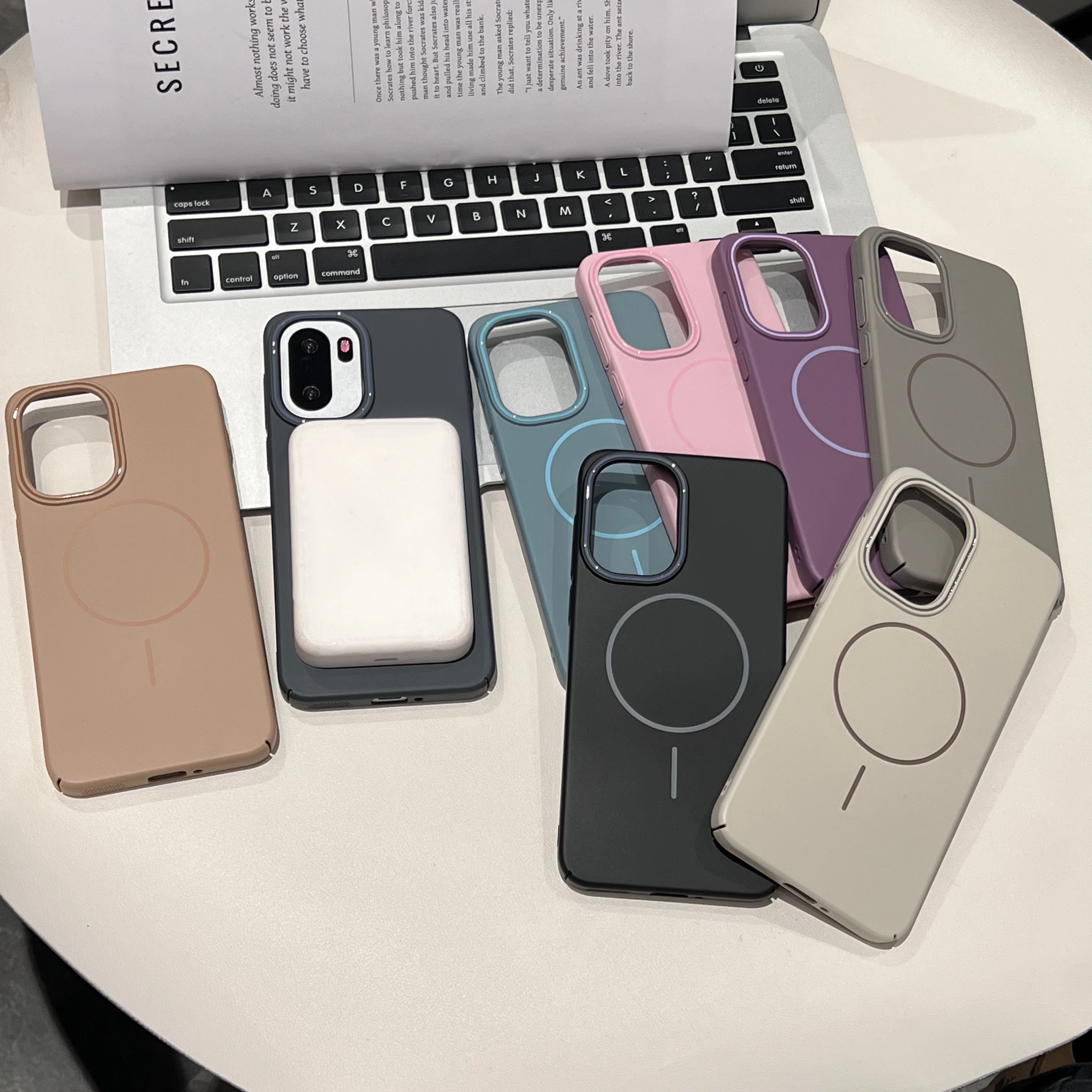 Ultra Thin Hard PC Magnetic Case with Wireless Charging Matte Finish
