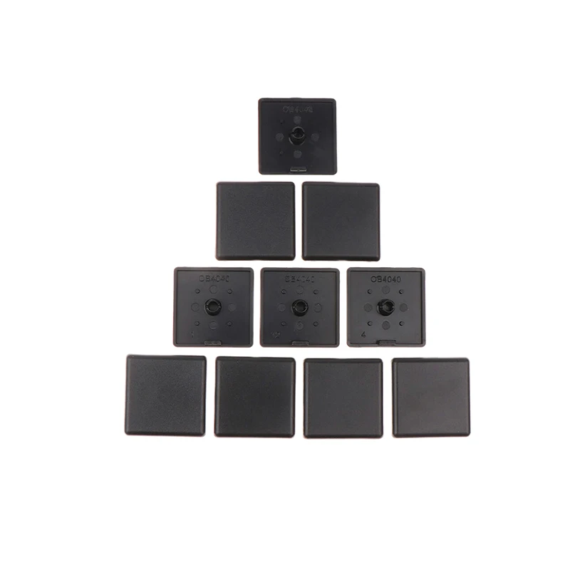 New 10Pcs 3030 3060 4040 4080 4545 Plastic End Cap Cover Plate Black For EU Aluminum Profile High Quality