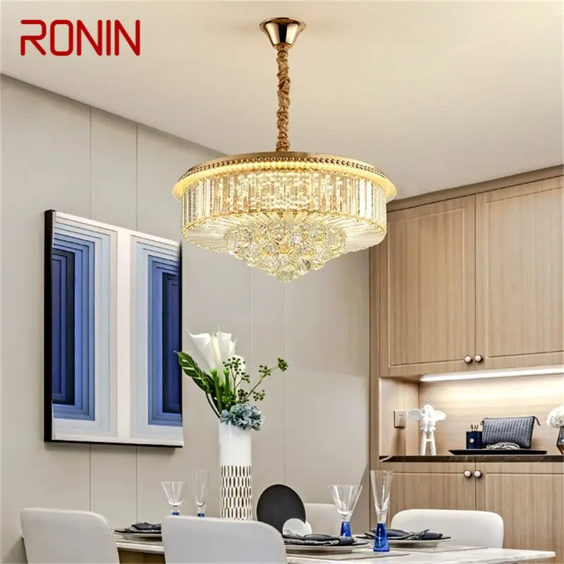 

RONIN Gold Chandelier Lamp Fixtures Pendant Light Postmodern Luxury Home LED for Living Dining Room