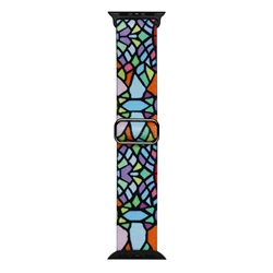 Nylon Colorful Watchband for 38 40 41mm (Geometric rainbow)